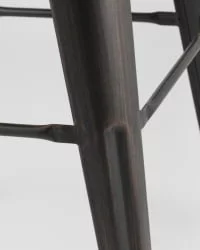 Стул барный TOLIX  WOOD Черная патина с золотом