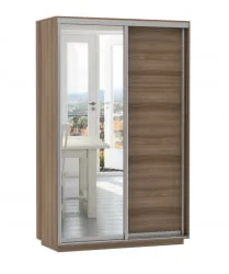 Шкаф-купе двухдверный Экспресс Дуо Медиум 1200х2200h Ясень шимо тёмный