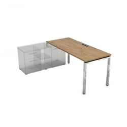 Стол рабочий, прямолинейный три опоры, левый GLOSS LINE НСТЛ-П.994 Teakwood