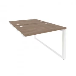 Стол-приставка двойной на О-образном м/к к опорым элем. ОНИКС О.МО-Д.СПР-1.7 Дуб Аризона/Белый / ONIX O.MO-D.SPR-1.7