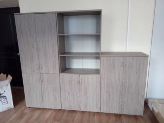 Шкаф высокий закрытый Twin 16.16.101 Дуб Верцаска