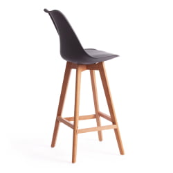 Стул барный TULIP BAR (mod. C1014H-1) пластик/дерево, 42 х 47,5 х 104 см, Grey (серый) 92717 / натуральный