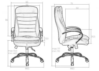 Офисное кресло для руководителей ДОБРИН ЛЙНДОН (серый) / DOBRIN LYNDON