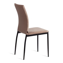 Металлический стул CAPRI (mod. BC565-DC) металл, флок, 43 х 53 х 92 см, Beige (бежевый) HLR8 / черный