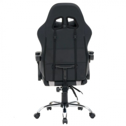 Кресло компьютерное CROMEX (КРОМЕКС) Quantum GM-155 RGB экокожа черное/красное/серое