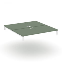 Двойной стол надставка на две опорные тумбы CОНCЕПТ CН.ДСН-008 Кобо Белый / CONCEPT CN.DSN-008