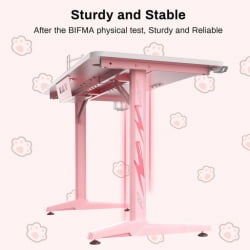 Геймерский стол EUREKA GIP 47 Pink
