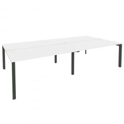 Рабочая станция на П-образном м/к ОНИКС О.МП-Д.РС-4.4.8 Белый Бриллиант/Антрацит / ONIX O.MP-D.RS-4.4.8