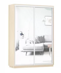 Шкаф-купе двухдверный Экспресс Дуо Экспенс 1600х2400х Ясень шимо светлый / 1600х2400h