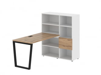 Рабочая станция ЕДИС ЕВРСТ 1113 Дуб Денвер светлый Черный Белый / EDIS EVRST