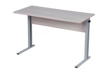 Парта двухместная (рост 6) с прямыми углами Дуб Вотан/Металл Серый