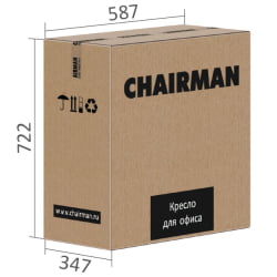 Кресло для оператора CHAIRMAN 030 chrome ткань T-75 Бирюзовый