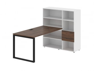 Рабочая станция ЕДИС ЕКРСТ 1215 Дуб Денвер темный Черный Белый / EDIS EQRST