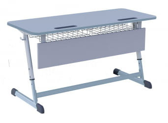 Детский стол для двоих НОМАД (рост 3-7) Серый/Серый / NOMAD