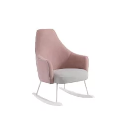 Кресло-качалка Micuna (Микуна) Wing/Moom white текстиль pink tierra/light grey