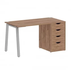 Стол письменный ХОМЕ ОФФИCЕ ВР.СП-3-138.4.А Дуб Табак/Серый металл / HOME OFFICE VR.SP-3-138.4.A