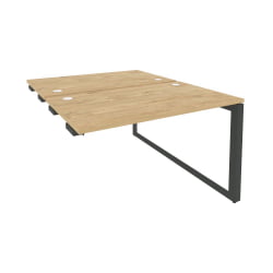 Стол-приставка двойной на О-образном м/к к опорым элем. ОНИКС О.МО-Д.СПР-2.7 Тиквуд Светлый/Антрацит / ONIX O.MO-D.SPR-2.7