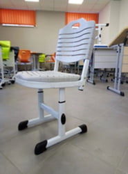 Ученический стул пластиковый (рост 3-5) Серый/Каркас серый