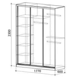 Шкаф-купе Бассо 4-600 Венге