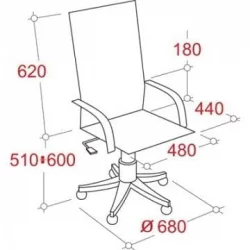 Кресло руководителя EC Nadir Steel Chr 185406 Черное SP-A