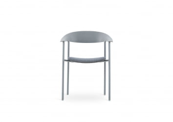 Стул Eila с подушкой пластик серый