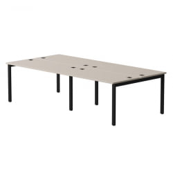 Бенч-система на 4 места на металлокаркасе, опоры 45 гр Everprof EVO 254S016 (2760) Кашемир Черный