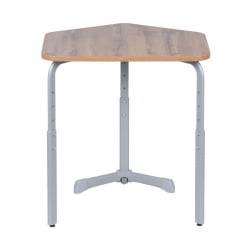 Парта одноместная трапеция (рост 3-7) Клен Танзау/Металл Серый