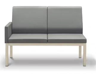 Диван двухместный с правым подлокотником Норман 2В Светло-серый