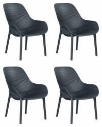 Кресло DOBRIN LONZO (антрацит (GR-12) с УФ-защитой) 4 шт