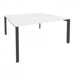 Рабочая станция на П-образном м/к ОНИКС О.МП-Д.РС-2.4.8 Белый Бриллиант/Антрацит / ONIX O.MP-D.RS-2.4.8