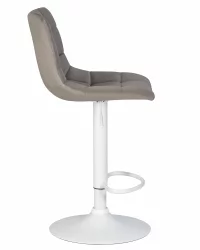 Стул барный DOBRIN TAILOR WHITE Серый велюр MJ9-75