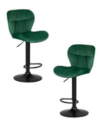 Стул барный DOBRIN BARNY BLACK (зеленый велюр (MJ9-88)) 2 шт