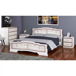 Кровать из массива Карина-6 200х180 Слоновая кость