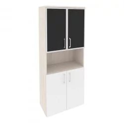 Шкаф высокий широкий ONIX O.ST-1.4R black Денвер Светлый/Белый Шкаф высокий широкий ONIX O.ST-1.4R black Денвер Светлый/Белый
