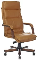 Кресло руководителя Бюрократ T-9927WALNUT Горчичный