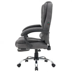 Кресло офисное с функцией вибромассажа CРОМЕКС (КРОМЕКС) Чилл МС-005 ткань серое / CROMEX Chill MS-005