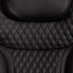 Кресло офисное Труст (макс) кож/зам, черный/черный стеганный/черный, 36-6/36-6/36-6/06 / Trust (max)