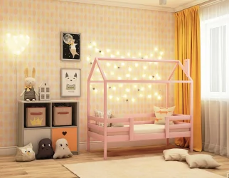 Кровать-домик RooRoom кд-22Р Розовый