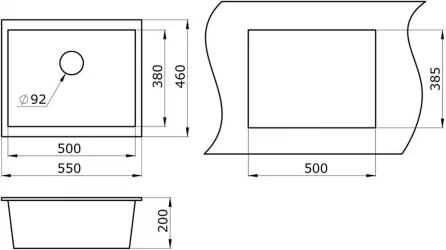 Кухонная мойка GRANULA 5551 Песок