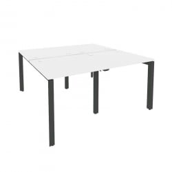 Рабочая станция на П-образном м/к ОНИКС О.МП-Д.РС-4.0.8 Белый Бриллиант/Антрацит / ONIX O.MP-D.RS-4.0.8