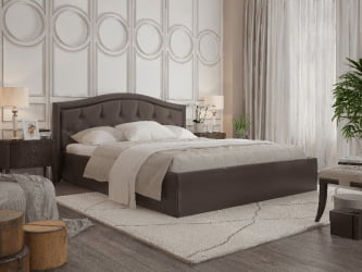 Кровать Стелла, 1200*2000 мм, искусственная кожа Лесмо бровн, коричневый / brown,