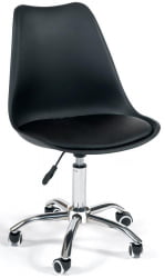 Компьютерное кресло TULIP (mod.106-1) металл/пластик/PU, 58 x 47 x 97см, Black (черный) / Chrome (хром)