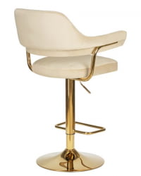 Стул барный ДОБРИН CХАРЛЙ ГОЛД (бежевый велюр (МДЖ9-10)) 2 шт / DOBRIN CHARLY GOLD (MJ9-10))