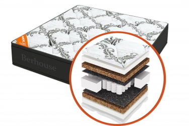 Матрас Мега кокос 10 ТФК Граи Нигхт (Берхоусе) Размер: 900х1900 мм / Mega TFK Gray Night (Berhouse)