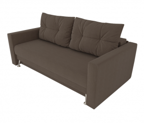 Диван Квадро с мягкими подлокотниками (Berhouse) Цвет фасада: Коричневый Велюто 23; Тип: Прямой; Материал фасада: Металл/Велюр