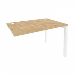 Стол-приставка на П-образном м/к к опорным элементам ОНИКС О.МП-СПР-2.8 Тиквуд Светлый/Белый / ONIX O.MP-SPR-2.8