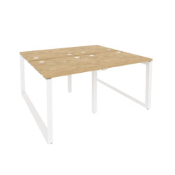 Рабочая станция на О-образном м/к ОНИКС О.МО-Д.РС-4.0.7 Тиквуд Светлый/Белый / ONIX O.MO-D.RS-4.0.7