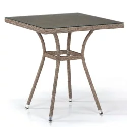 Плетеный стол T282BNT-W56-70x70 Light Brown Плетеный стол T282BNT-W56-70x70 Light Brown
