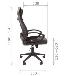 Кресло для руководителя CHAIRMAN 840 black Сетчатый акрил/зеленый
