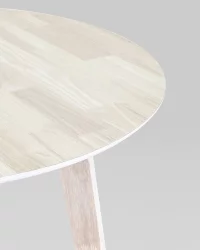Стол из массива дерева GERDA 100x100 Беленый дуб